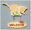 Handpainted Kitten Welcome Sign